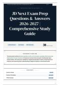 JD Next Exam Prep Questions & Answers 2026-2027 Comprehensive Study Guide