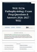 WGU D236 Pathophysiology Exam Prep Questions & Answers 2026-2027 WGU