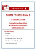 NSG 552 Exam 2 &ndash; Psychopharmacology &lpar;Latest 2026&sol;2027 Update&rpar; Actual Questions & Answers &lpar;Wilkes University&rpar;