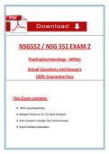 NSG 552 Exam 2 &ndash; Psychopharmacology &lpar;Latest 2026&sol;2027 Update&rpar; Actual Questions & Answers &lpar;Wilkes University&rpar;