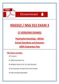 NSG 552 Exam 3 &ndash; Psychopharmacology &lpar;Latest 2026&sol;2027 Update&rpar; Actual Questions & Answers &lpar;Wilkes University&rpar;
