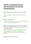 PROPHECY CORE MANDATORY PART II&NewLine;PRACTICE QUESTIONS WITH DETAILED&NewLine;EXPLANATIONS 2026