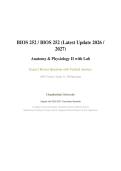 BIOS 252 EXAM 2 ACTUAL 2026&sol;2027 &vert; Anatomy & Physiology II with Lab &vert; Verified Q&A &vert; Chamberlain &vert; Pass Guaranteed - A&plus; Graded&NewLine;&NewLine;