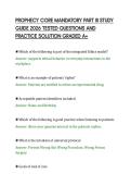 PROPHECY CORE MANDATORY PART III STUDY&NewLine;GUIDE 2026 TESTED QUESTIONS AND&NewLine;PRACTICE SOLUTION GRADED A&plus;&NewLine;