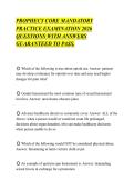 PROPHECY CORE MANDATORY&NewLine;PRACTICE EXAMINATION 2026&NewLine;QUESTIONS WITH ANSWERS&NewLine;GUARANTEED TO PASS&period;