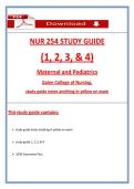 NUR 254 Study Guide 1 - 4 &vert; Galen College &vert; &lpar;2026&sol;2027&rpar; Complete Maternal & Pediatric Nursing Bundle