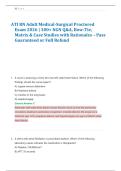 ATI RN Adult Medical-Surgical Proctored &NewLine;Exam 2026 &vert; 300&plus; NGN Q&A&comma; Bow-Tie&comma; &NewLine;Matrix & Case Studies with Rationales &ndash; Pass &NewLine;Guaranteed or Full Refund 