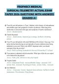 PROPHECY MEDICAL&NewLine;SURGICAL-TELEMETRY ACTUAL EXAM&NewLine;PAPER 2026 QUESTIONS WITH ANSWERS&NewLine;GRADED A&plus;
