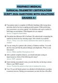 PROPHECY MEDICAL&NewLine;SURGICAL-TELEMETRY CERTIFICATION&NewLine;SCRIPT 2026 QUESTIONS WITH SOLUTIONS&NewLine;GRADED A&plus;&NewLine;