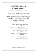 BIOS 252 EXAM 1-3 BUNDLE 2026&sol;2027 &vert; Anatomy & Physiology II with Lab &vert; Complete Solutions &vert; Chamberlain &vert; Pass Guaranteed - A&plus; Graded