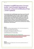 Virginia Landfill Operator License &NewLine;Exam &vert; 300 Practice Questions & &NewLine;Answers &vert; Class II Certification Prep &NewLine;&vert; 2026 Updated 