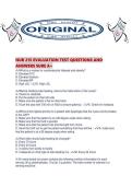 NUR 215 EVALUATION TEST QUESTIONS AND ANSWERS SURE A&period;pdf