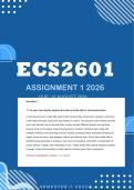 ECS2601 Assignment 1 2026 - Distinction &vert; Due 17 August 2026