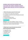 Georgia Land Surveyor License Exam Questions and Correct Answers &ndash; Comprehensive Practice Test & Study Guide