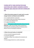 Florida Septic Tank Contractor Exam Questions and Correct Answers &ndash; Comprehensive Practice Test & Study Guide