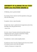 UNIVERSITY OF ALABAMA OM 300 STUDY&NewLine;GUIDE 2026 SOLUTIONS GRADED A&plus;