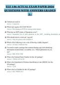 ELE 146 ACTUAL EXAM PAPER 2026&NewLine;QUESTIONS WITH ANSWERS GRADED&NewLine;A&plus;