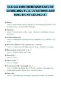 ELE 146 COMPREHENSIVE STUDY&NewLine;GUIDE 2026 FULL QUESTIONS AND&NewLine;SOLUTIONS GRADED A&plus;&NewLine;