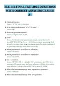 ELE 146 FINAL TEST 2026 QUESTIONS&NewLine;WITH CORRECT ANSWERS GRADED&NewLine;A&plus;&NewLine;