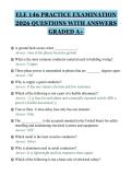 ELE 146 PRACTICE EXAMINATION&NewLine;2026 QUESTIONS WITH ANSWERS&NewLine;GRADED A&plus;&NewLine;