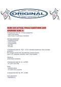 NURS 640 ACTUAL FINALS QUESTIONS AND ANSWERS SURE A&period;pdf