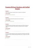 Fresenius RN Exam Questions with Verified Answers&period;