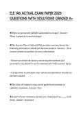 ELE 146 ACTUAL EXAM PAPER 2026&NewLine;QUESTIONS WITH SOLUTIONS GRADED A&plus;