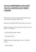 ELE 146 COMPREHENSIVE EXAM SCRIPT&NewLine;2026 FULL QUESTIONS AND CORRECT&NewLine;ANSWERS