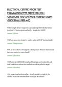 ELECTRICAL CERTIFICATION TEST&NewLine;EXAMINATION TEST PAPER 2026 FULL&NewLine;QUESTIONS AND ANSWERS VERIFIED STUDY&NewLine;GUIDE FINAL PREP 400&NewLine;