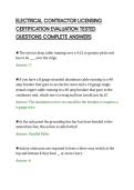 ELECTRICAL CONTRACTOR LICENSING&NewLine;CERTIFICATION EVALUATION TESTED&NewLine;QUESTIONS COMPLETE ANSWERS&NewLine;