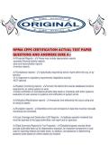 NPMA CPPS CERTIFICATION ACTUAL TEST PAPER QUESTIONS AND ANSWERS SURE A&period;pdf