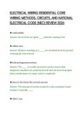 ELECTRICAL WIRING RESIDENTIAL CORE&NewLine;WIRING METHODS&comma; CIRCUITS&comma; AND NATIONAL&NewLine;ELECTRICAL CODE &lpar;NEC&rpar; REVIEW 2026&NewLine;