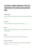 ELECTRICAL WIRING RESIDENTIAL PRACTICE&NewLine;QUESTIONS WITH DETAILED EXPLANATIONS&NewLine;2026&NewLine;