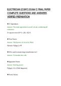 ELECTRICIAN &lpar;CUNY&rpar; EXAM C FINAL PAPER&NewLine;COMPLETE QUESTIONS AND ANSWERS&NewLine;VERIFIED PREPARATION