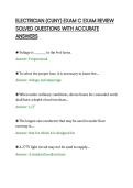 ELECTRICIAN &lpar;CUNY&rpar; EXAM C EXAM REVIEW&NewLine;SOLVED QUESTIONS WITH ACCURATE&NewLine;ANSWERS&NewLine;