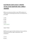 ELECTRICIAN &lpar;CUNY&rpar; EXAM C UPDATED&NewLine;ACTUAL EXAM QUESTIONS AND CORRECT&NewLine;ANSWERS&NewLine;
