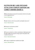 ELECTROLYSIS IBEC LASER STATE BOARD&NewLine;ACTUAL EXAM COMPLETE QUESTIONS AND&NewLine;CORRECT ANSWERS GRADED A&plus;