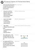 BTEC Nationals in Business Exam Study Guide 2026&sol;2027 Accurate Questions with Correct Detailed Solutions &vert;&vert; 100&percnt; Guaranteed Pass Newest Version