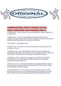 CHAMPIONS REAL ESTATE FINANCE ACTUAL FINALS QUESTIONS AND ANSWERS SURE A&period;pdf