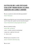ELECTROLYSIS IBEC LASER STATE BOARD&NewLine;EXAM SCRIPT PREMIUM REVIEW ACCURATE&NewLine;QUESTIONS AND CORRECT ANSWERS&NewLine;