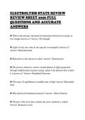 ELECTROLYSIS STATE REVIEW&NewLine;REVIEW SHEET 2026 FULL&NewLine;QUESTIONS AND ACCURATE&NewLine;ANSWERS