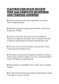 ELECTROLYSIS STATE REVIEW&NewLine;TEST 2026 COMPLETE QUESTIONS&NewLine;AND VERIFIED ANSWERS 
