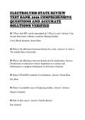 ELECTROLYSIS STATE REVIEW&NewLine;TEST BANK 2026 COMPREHENSIVE&NewLine;QUESTIONS AND ACCURATE&NewLine;SOLUTIONS VERIFIED 
