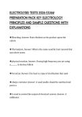 ELECTROLYSIS TESTS 2026 EXAM&NewLine;PREPARATION PACK KEY ELECTROLOGY&NewLine;PRINCIPLES AND SAMPLE QUESTIONS WITH&NewLine;EXPLANATIONS&NewLine;