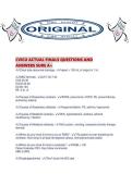 CVICU ACTUAL FINALS QUESTIONS AND ANSWERS SURE A&period;pdf