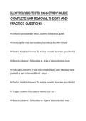 ELECTROLYSIS TESTS 2026 STUDY GUIDE&NewLine;COMPLETE HAIR REMOVAL THEORY AND&NewLine;PRACTICE QUESTIONS