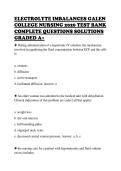 ELECTROLYTE IMBALANCES GALEN&NewLine;COLLEGE NURSING 2026 TEST BANK&NewLine;COMPLETE QUESTIONS SOLUTIONS&NewLine;GRADED A&plus;&NewLine;