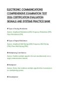 ELECTRONIC COMMUNICATIONS&NewLine;COMPREHENSIVE EXAMINATION TEST&NewLine;2026 CERTIFICATION EVALUATION&NewLine;SIGNALS AND SYSTEMS PRACTICE BANK