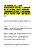UA FOREMAN TEST 1 AND 2&NewLine;PROFESSIONAL WORKSITE LEADERSHIP&NewLine;TEST PAPER 2026 FULL 110 QUESTIONS&NewLine;WITH CORRECTLY EXPLAINED ANSWERS&NewLine;EXPERT VERIFIED STUDY SHEET GRADED&NewLine;A&plus;