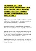 UA FOREMAN TEST 1 AND 2&NewLine;PROFESSIONAL TRADE QUALIFICATION&NewLine;TEST PAPER 2026 FULL 110 QUESTIONS&NewLine;WITH ACCURATE WELL EXPLAINED&NewLine;ANSWERS EXPERT REVIEWED STUDY&NewLine;SHEET GRADED A&plus;